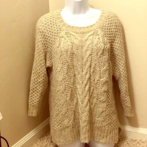 Light gray scoop neck sweater